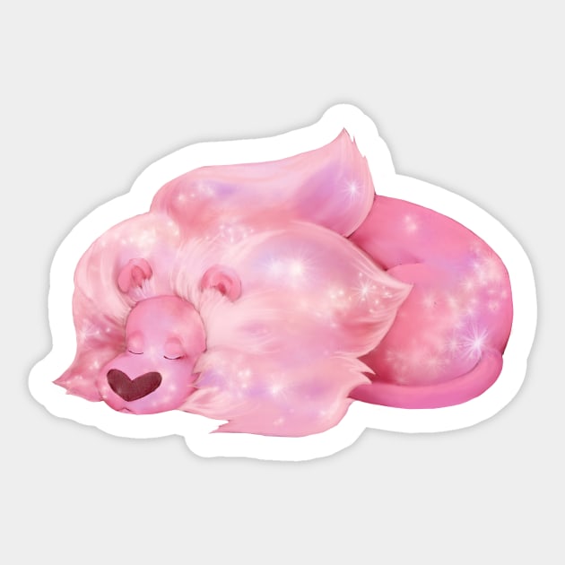 Sleeping Lion - Steven Universe fan art by Lavinia Knight Sticker by art official sweetener